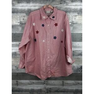 Quizz Woman Striped Long Sleeve Blouse With American Stars 22